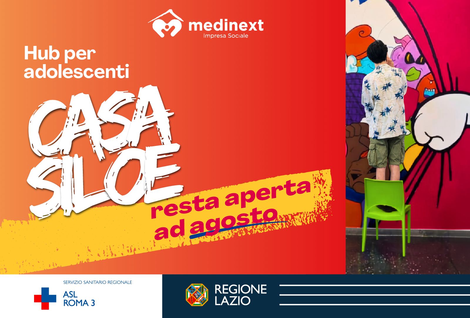 ASL Roma 3, Casa Siloe resta aperta anche ad agosto per adolescenti e famiglie