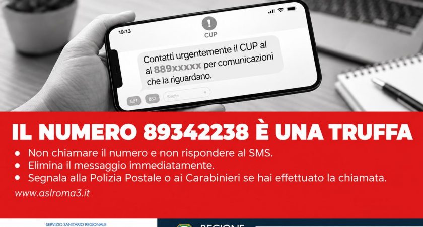 Attenzione al tentativo di truffa dal numero 89342238