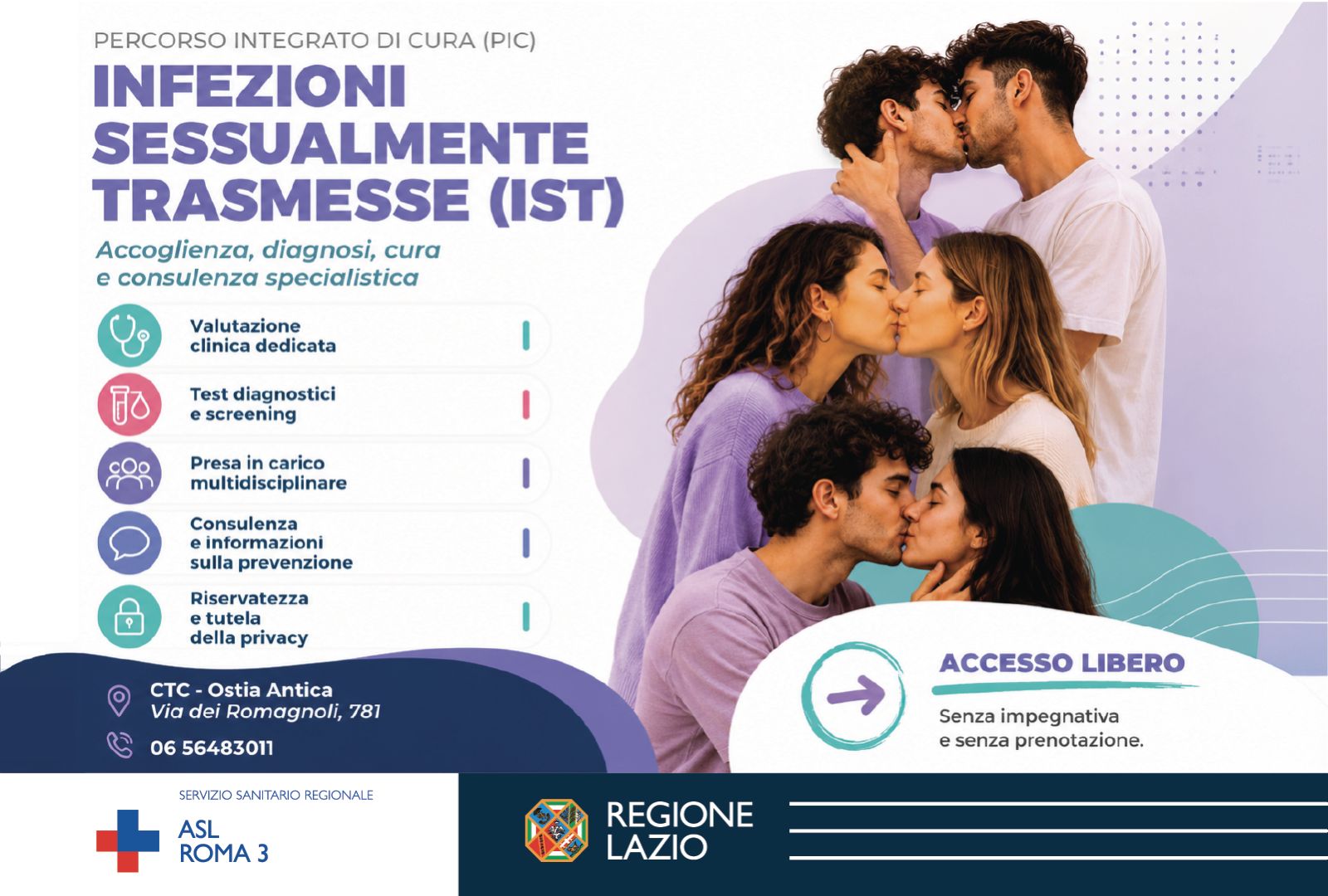 ASL Roma 3, parte  il Percorso Integrato di Cura per le Infezioni Sessualmente Trasmesse