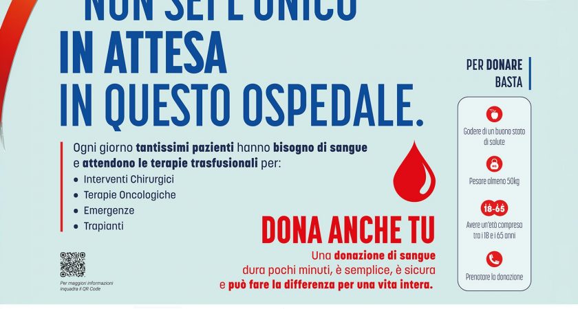 La ASL Roma 3 aderisce alla campagna del Centro Nazionale Sangue