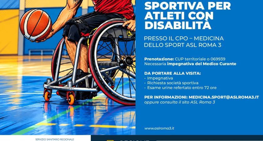 Al CPO riprende l’attività dell’Ambulatorio di Medicina dello Sport per gli atleti con disabilità