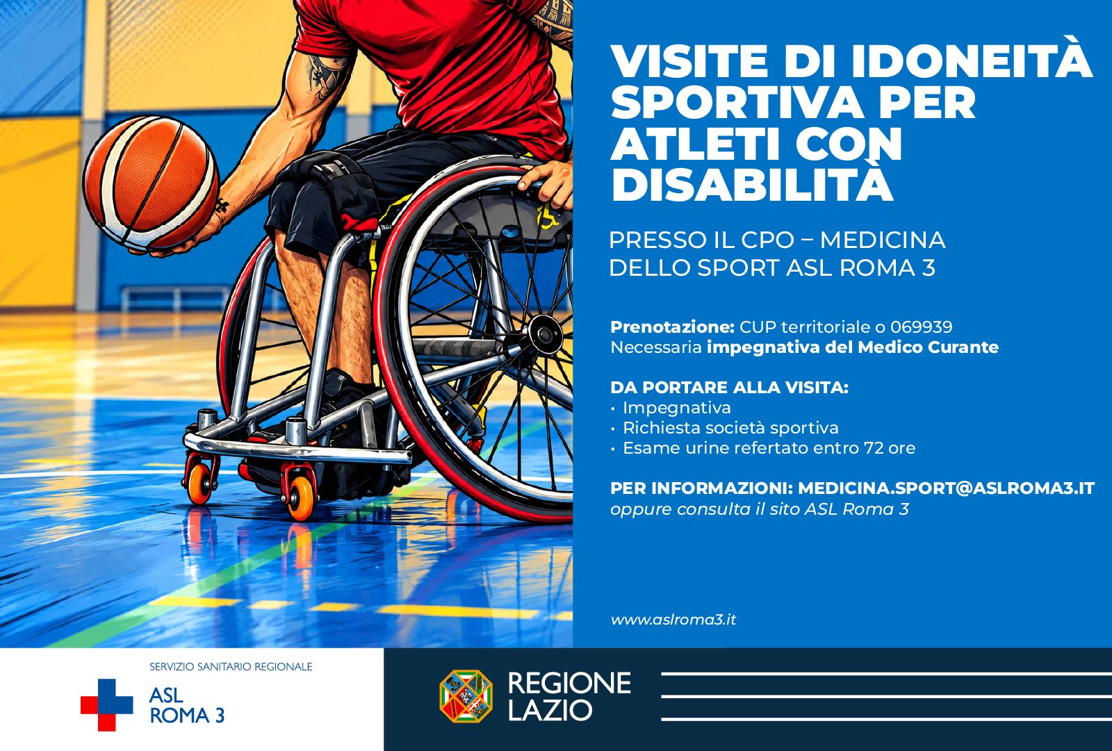 Al CPO riprende l’attività dell’Ambulatorio di Medicina dello Sport per gli atleti con disabilità